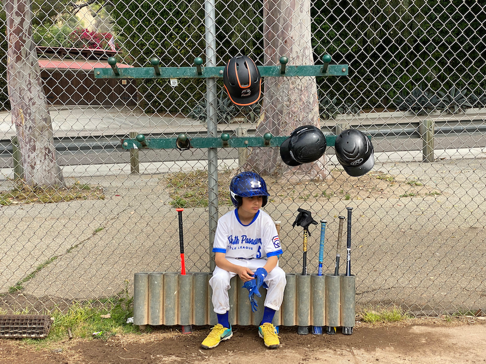 Empty bench.