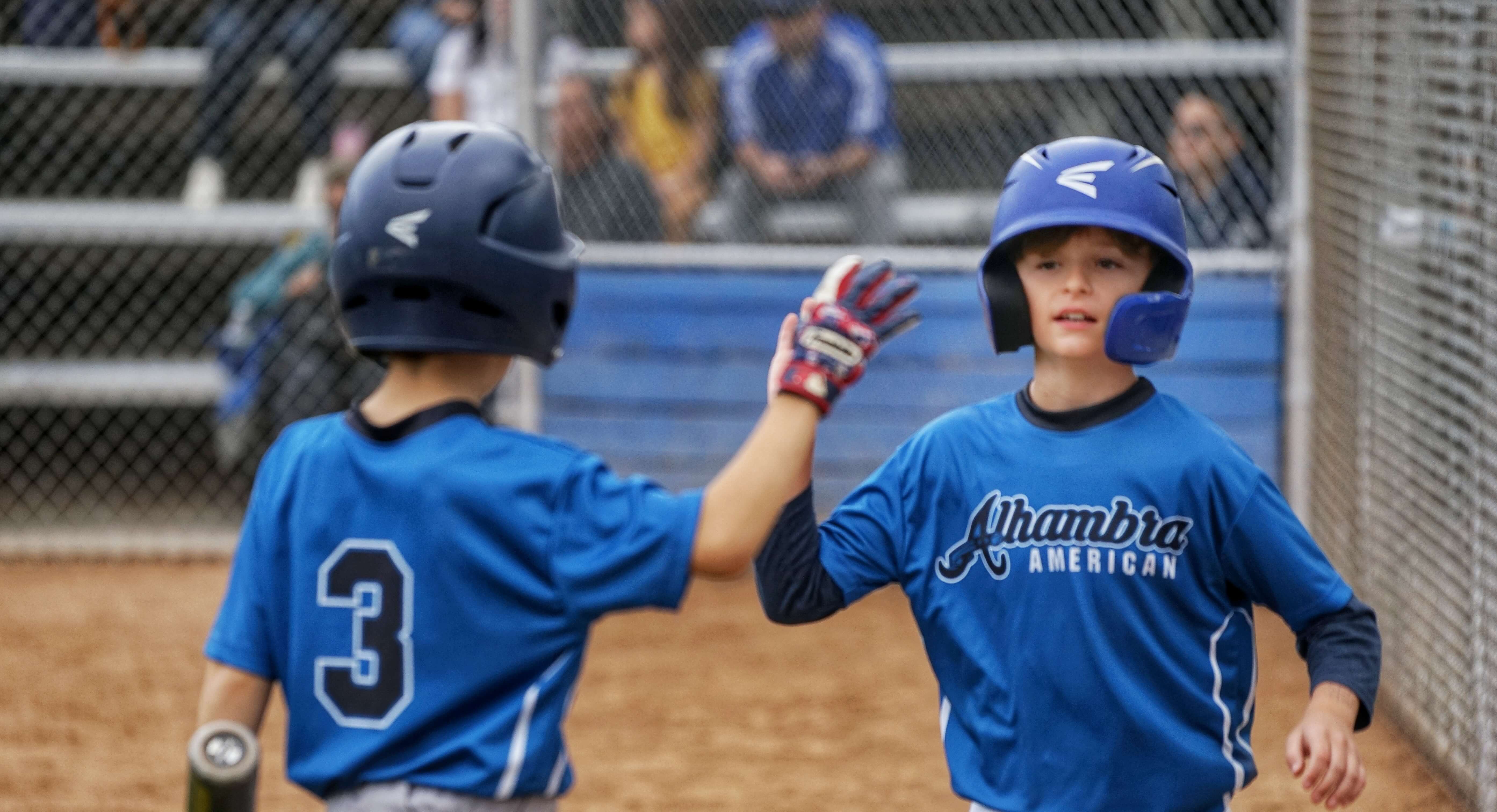 Players High Fives.